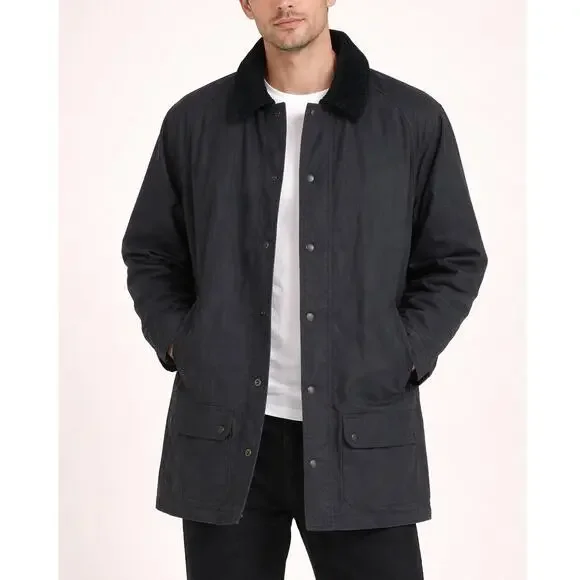 Five Four Men's Black Lightweight Shirt Jacket with Black Collar - Picture 1 of 13